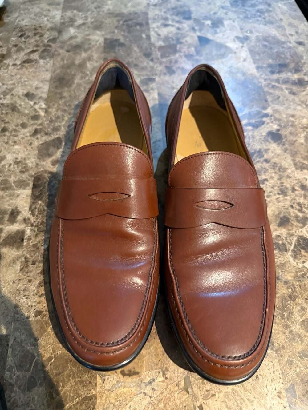 Men Salvatore Ferragamo Penny Loafers Brown Leather